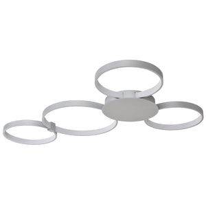VONN Capella VMCF41500AL 43" Integrated LED ETL Certified Ceiling Light Multi-Ring Semi Flush in Silver