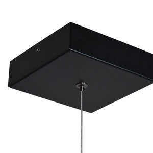 VONN Atria VMCP35551BL 51" Integrated LED ETL Certified Chandelier, Height Adjustable Square Pendant, Black