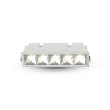 VONN RUBIK VMDL000605A012WH 6.5" 5 LIGHT LED RECESSED DOWNLIGHT W/TRIM ETL CERTIFIED, COMMERCIAL GRADE, White