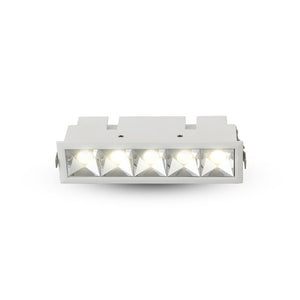 VONN RUBIK VMDL000605A012WH 6.5" 5 LIGHT LED RECESSED DOWNLIGHT W/TRIM ETL CERTIFIED, COMMERCIAL GRADE, White