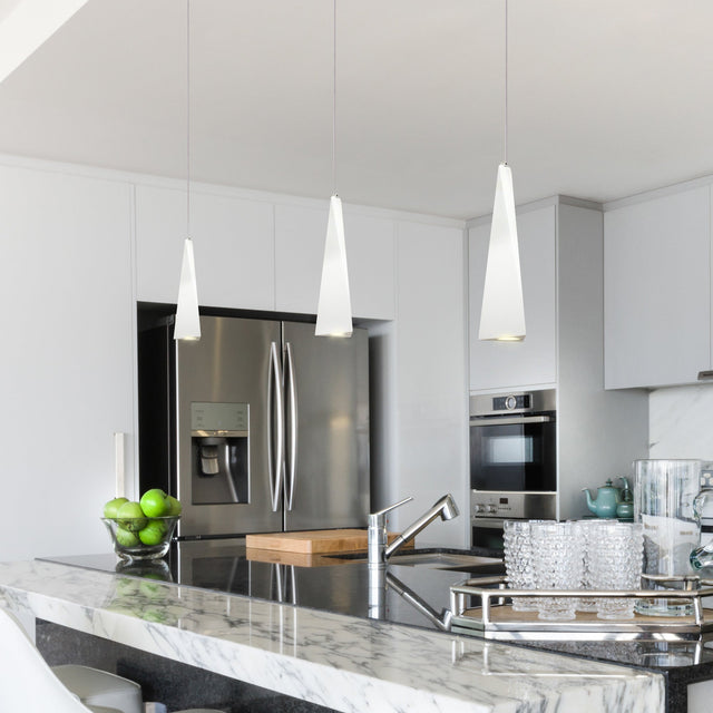 VONN Polaris VMP24410WH 5" ETL Certified Integrated LED Height Adjustable Pendant Light in White