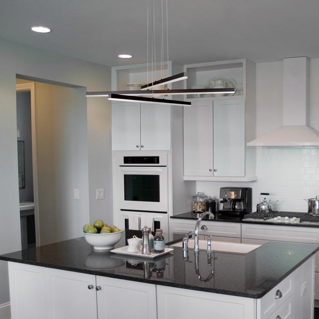 VONN Sirius VMP25030BL 40" ETL Certified Integrated LED Pendant, Height Adjustable Chandelier in Black