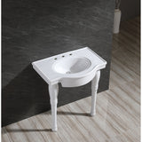 Templeton VPB1318 Ceramic Console Sink, White