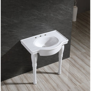 Templeton VPB1318 Ceramic Console Sink, White