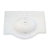 Templeton VPB1318B Ceramic Console Sink Top, White