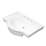 Templeton VPB1318B Ceramic Console Sink Top, White