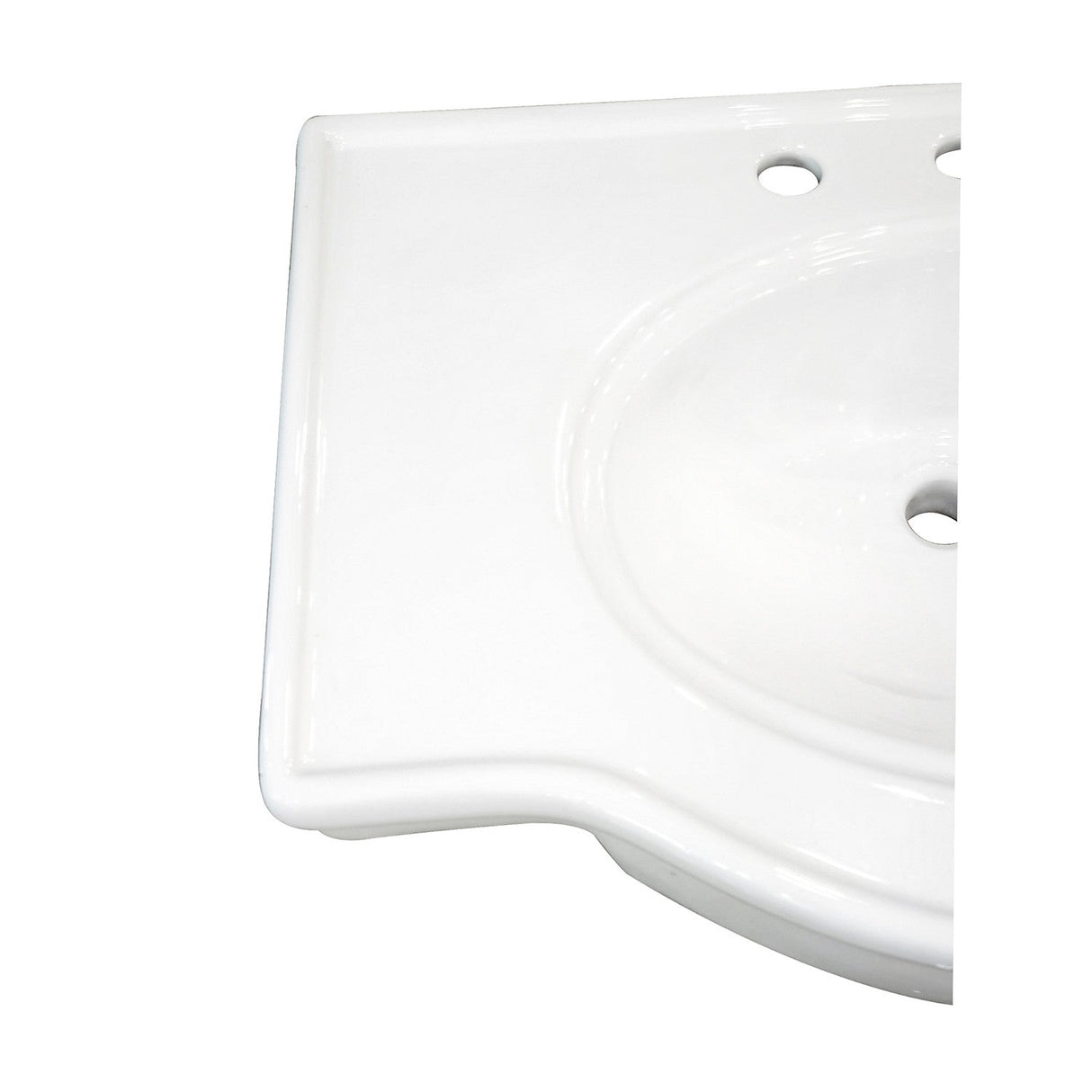 Templeton VPB1318B Ceramic Console Sink Top, White