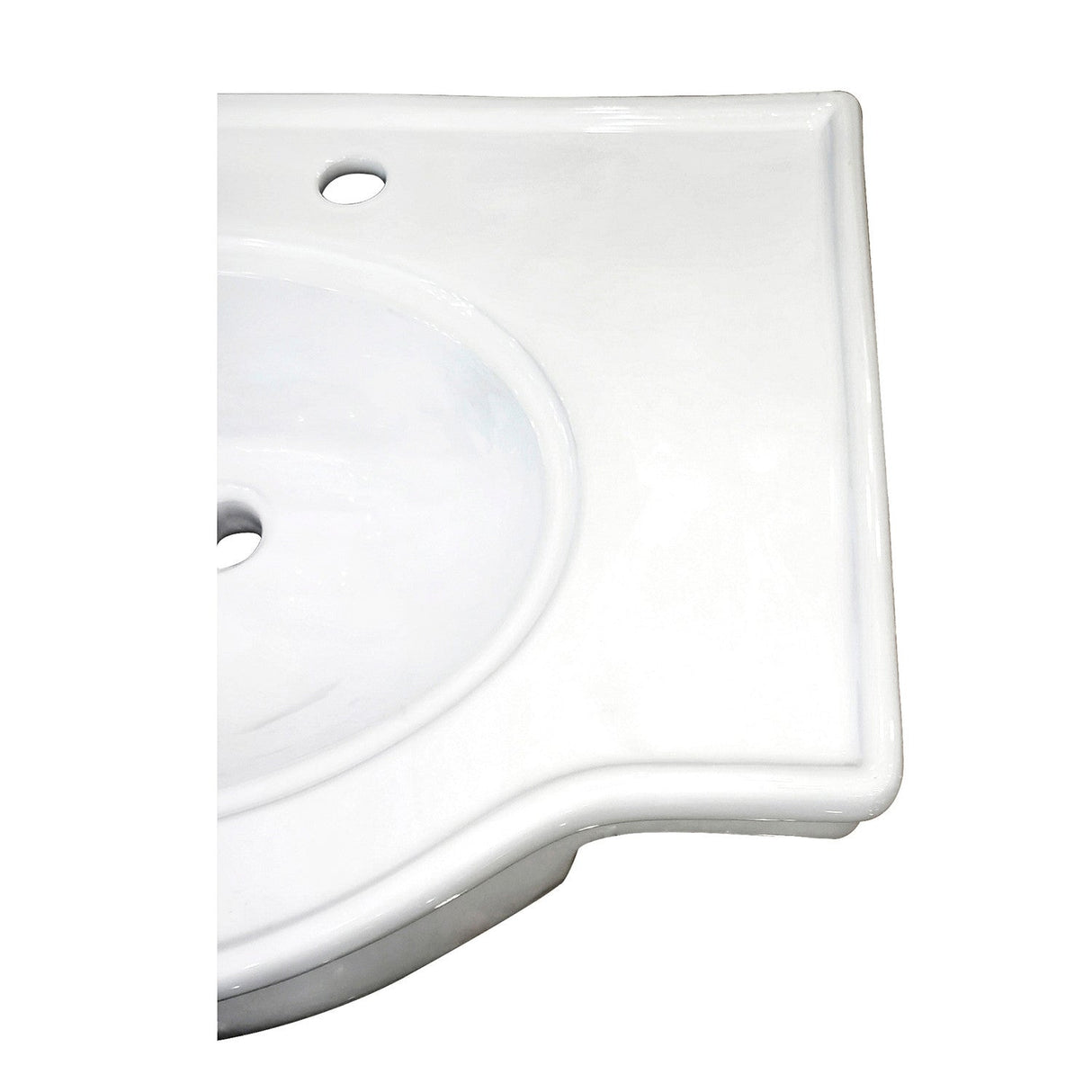 Templeton VPB1318B Ceramic Console Sink Top, White