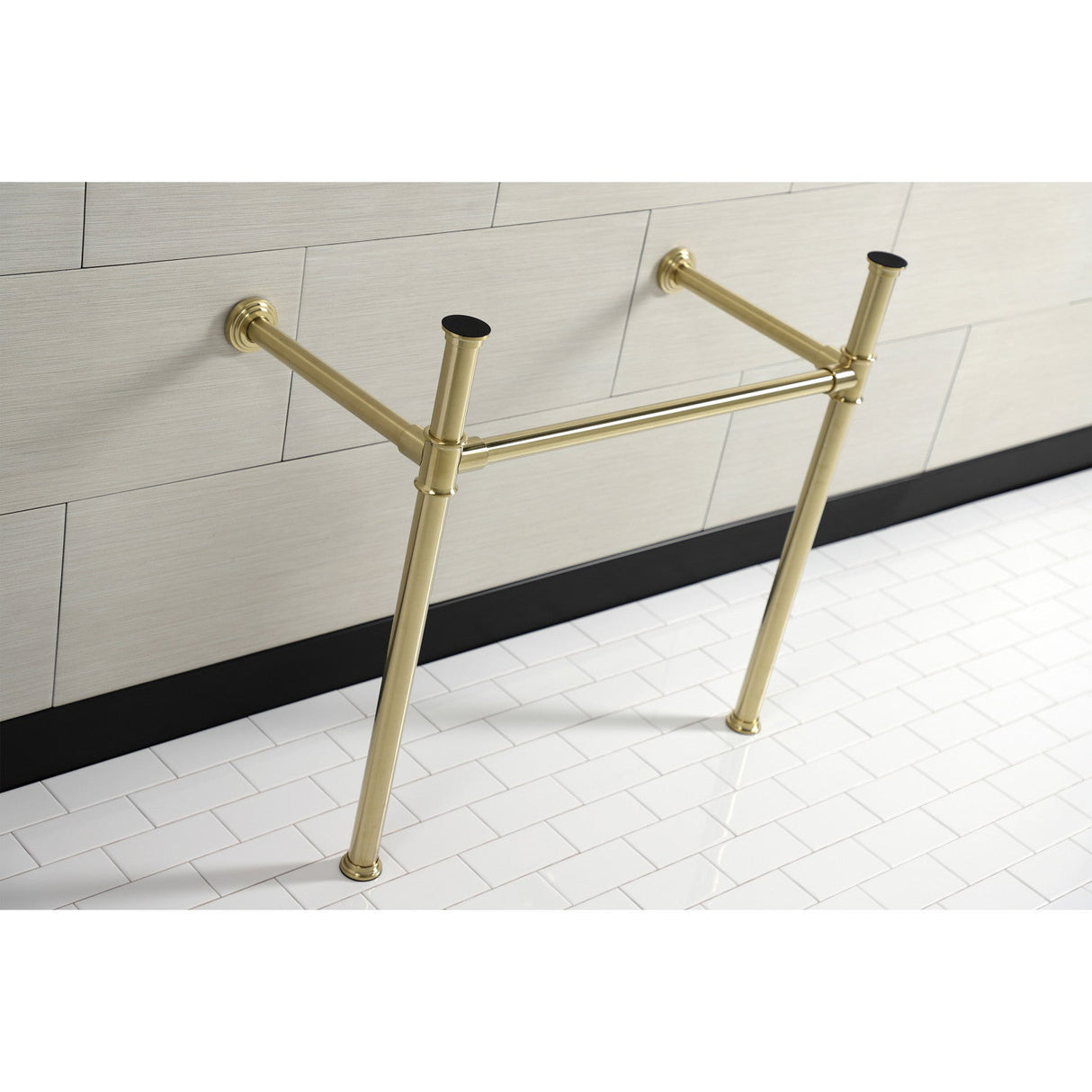 Fauceture VPB13687 Stainless Steel Console Sink Legs, Brushed Brass