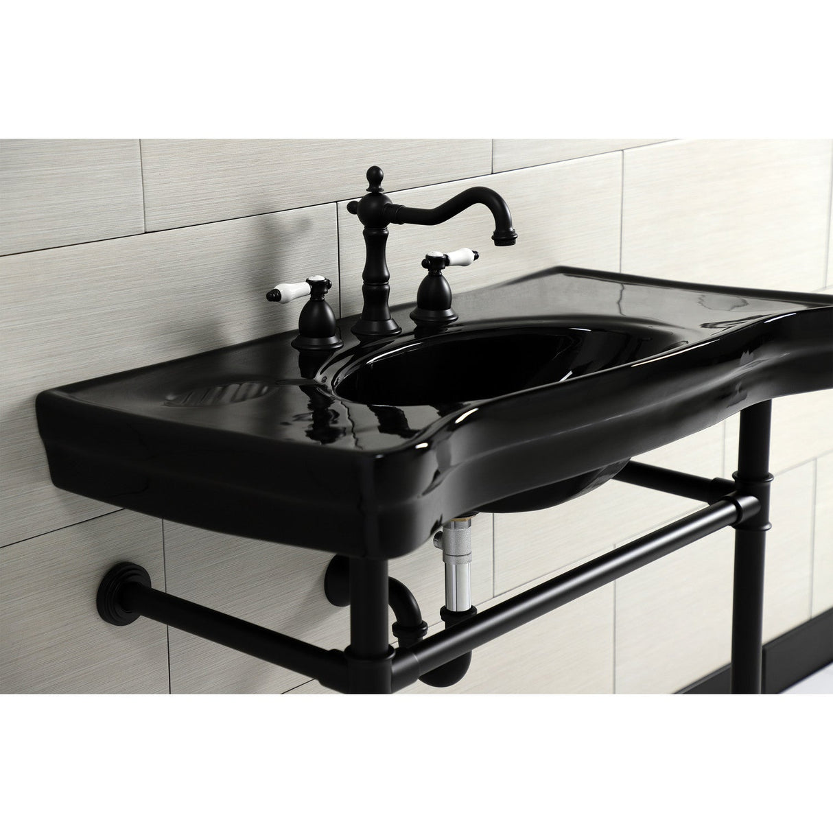 Imperial VPB1368BK Ceramic Console Sink Top, Black