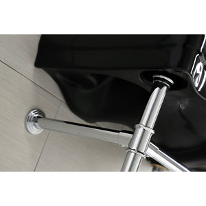 Imperial VPB136K1ST Vitreous China Console Sink, Black/Polished Chrome