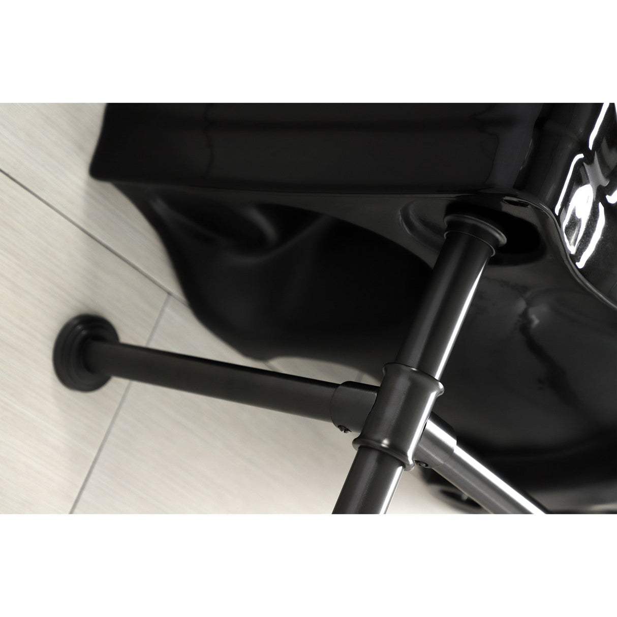 Imperial VPB136K5ST Vitreous China Console Sink, Black/Oil Rubbed Bronze