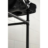 Imperial VPB136K5ST Vitreous China Console Sink, Black/Oil Rubbed Bronze