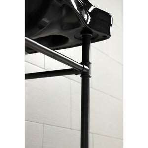 Imperial VPB136K5ST Vitreous China Console Sink, Black/Oil Rubbed Bronze