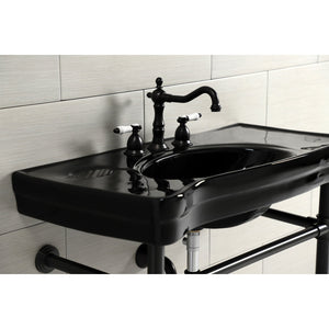 Imperial VPB136K5ST Vitreous China Console Sink, Black/Oil Rubbed Bronze