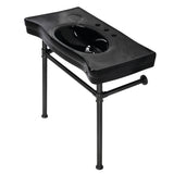 Imperial VPB136K5ST Vitreous China Console Sink, Black/Oil Rubbed Bronze