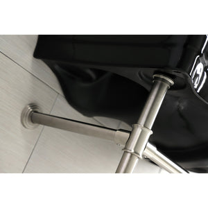 Imperial VPB136K8ST Vitreous China Console Sink, Black/Brushed Nickel