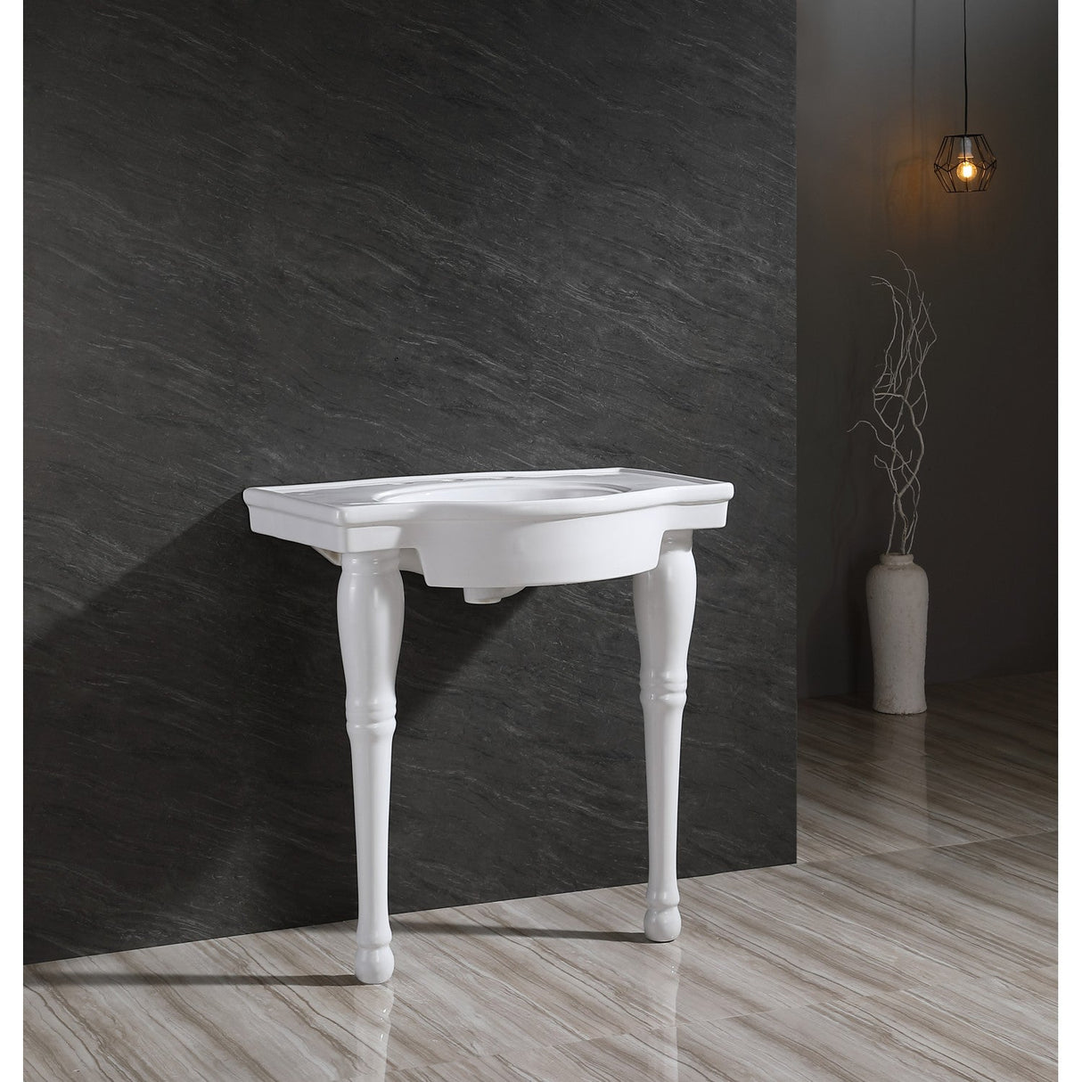 Imperial VPB136P Ceramic Console Sink Legs, White