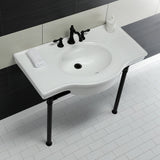 Templeton VPB1370ST Console Sink, White/Matte Black