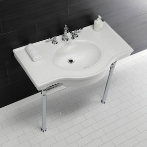 Templeton VPB1371ST Console Sink, White/Polished Chrome