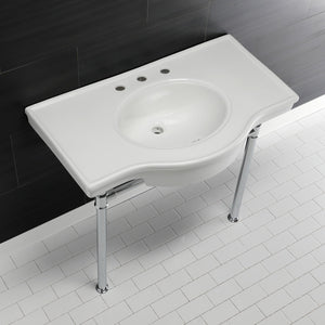 Templeton VPB1371ST Console Sink, White/Polished Chrome