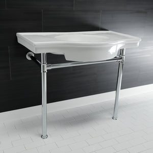 Templeton VPB1371ST Console Sink, White/Polished Chrome