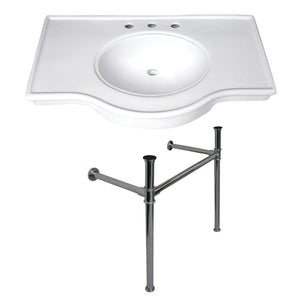 Templeton VPB1371ST Console Sink, White/Polished Chrome