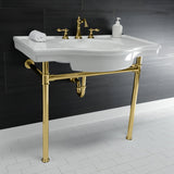 Templeton VPB1372ST Console Sink, White/Polished Brass