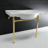 Templeton VPB1372ST Console Sink, White/Polished Brass