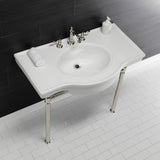 Templeton VPB1376ST Console Sink, White/Polished Nickel