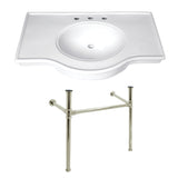 Templeton VPB1376ST Console Sink, White/Polished Nickel