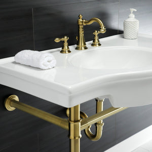 Templeton VPB1377ST Console Sink, White/Brushed Brass