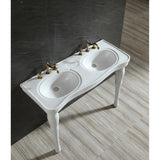 Imperial VPB1488 Ceramic Double Bowl Console Sink, White