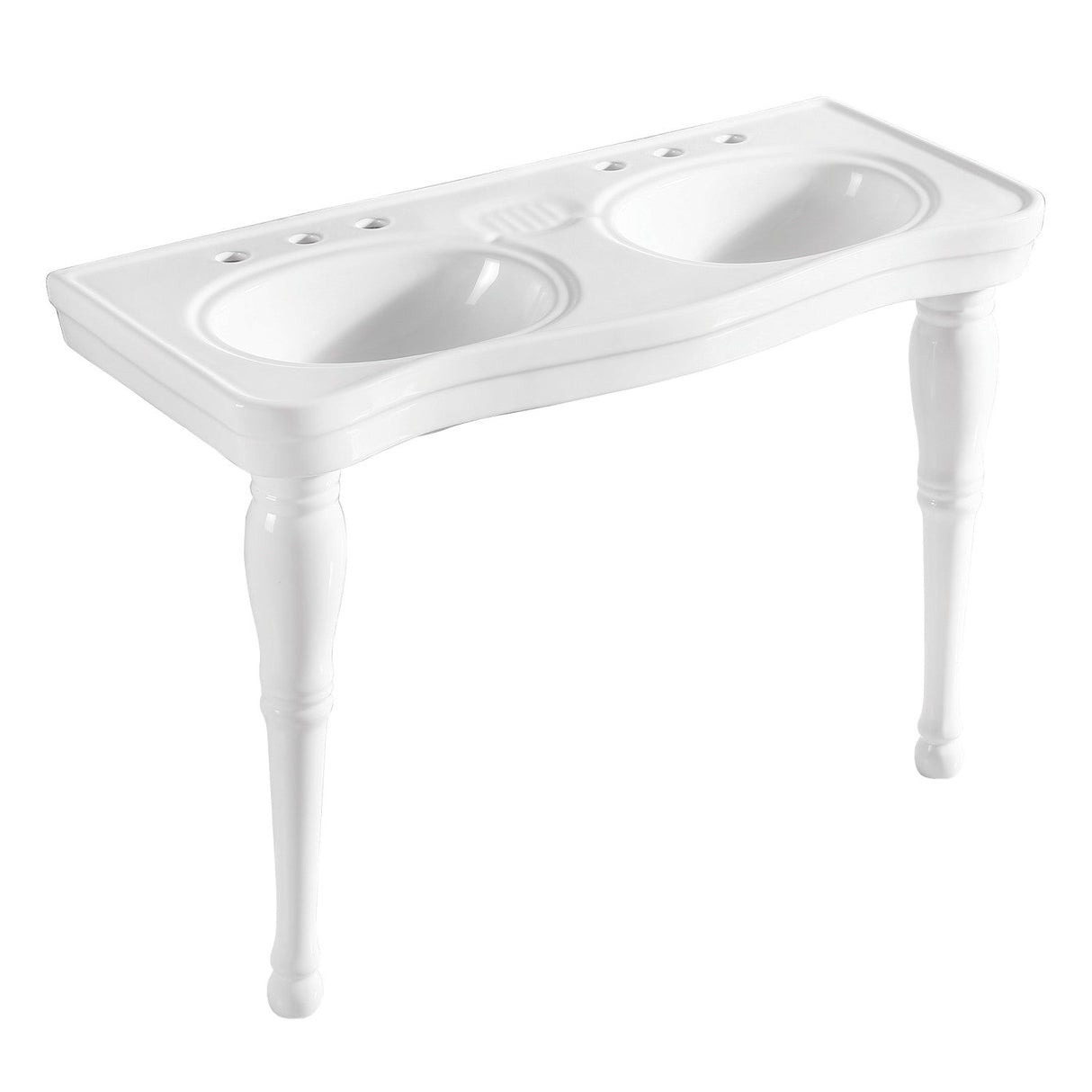 Imperial VPB1488 Ceramic Double Bowl Console Sink, White