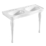 Imperial VPB1488 Ceramic Double Bowl Console Sink, White