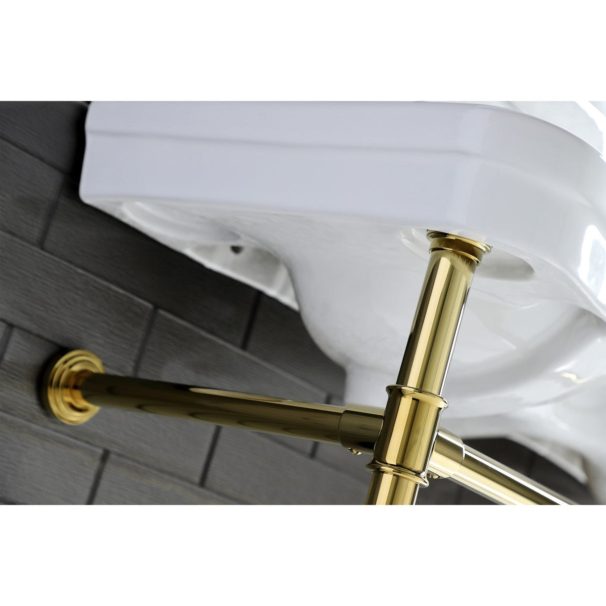 Imperial VPB14882 Stainless Steel Console Sink Legs, Polished Brass