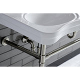 Imperial VPB14886ST Stainless Steel Double Bowl Console Sink, Polished Nickel