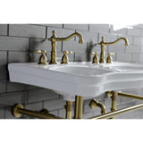 Imperial VPB14887ST Stainless Steel Double Bowl Console Sink, Brushed Brass