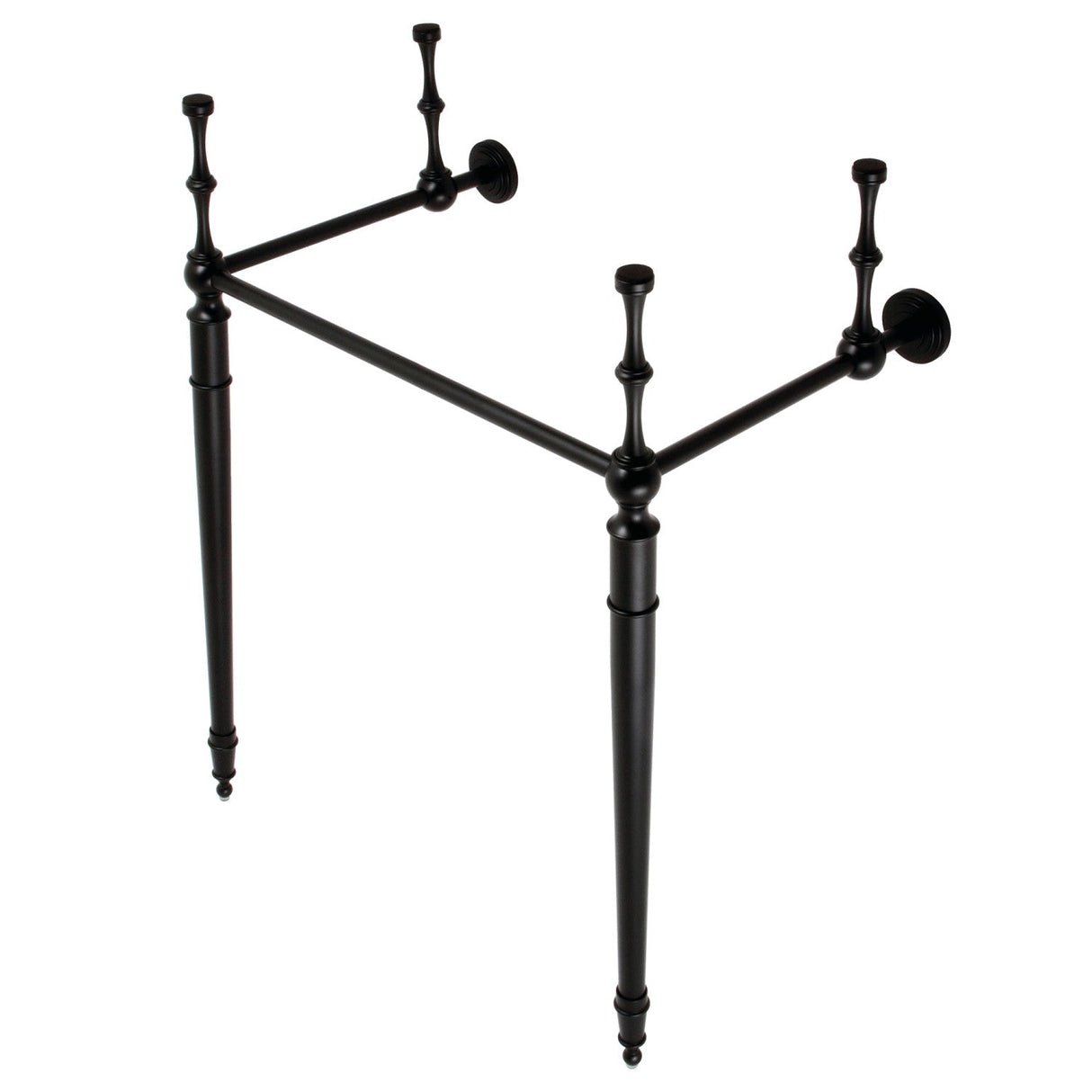 Edwardian VPB2215330 Brass Console Sink Legs, Matte Black