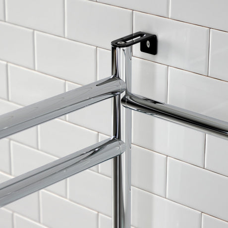 Fauceture VPB2216301 Console Sink Base with Glass Shelf, Frosted Glass/Polished Chrome