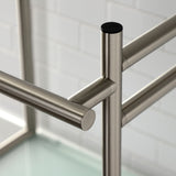 Fauceture VPB2216308 Console Sink Base with Glass Shelf, Frosted Glass/Brushed Nickel