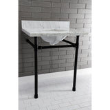 Dreyfuss VPB2218330 Stainless Steel Console Sink Legs, Matte Black