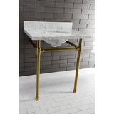 Dreyfuss VPB2218337 Stainless Steel Console Sink Legs, Brushed Brass