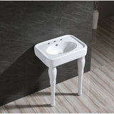 Derrah VPB2268P 26-Inch Console Sink, White