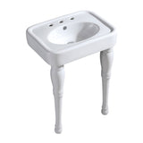 Derrah VPB2268P 26-Inch Console Sink, White