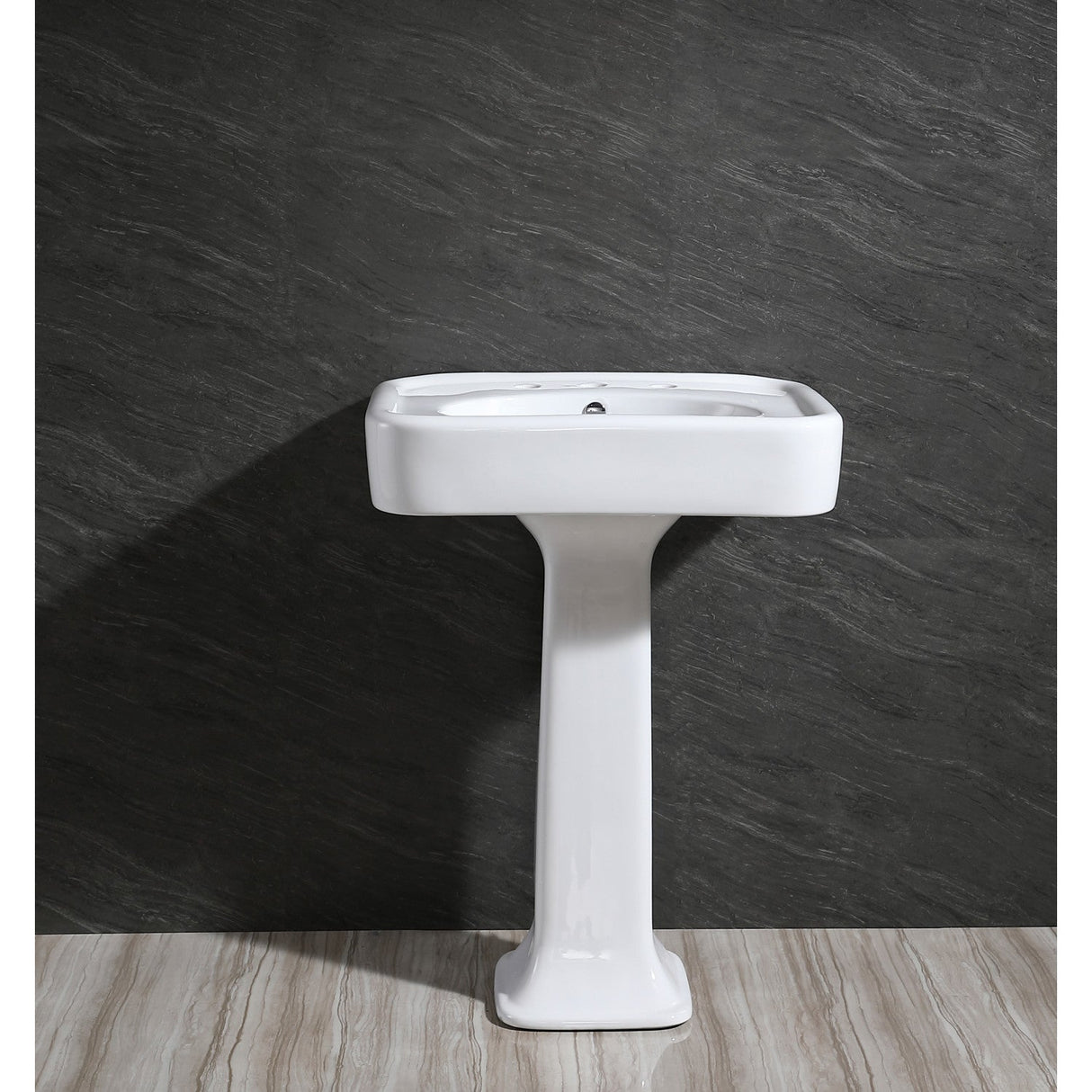 Robert VPB226P Pedestal Sink Base, White