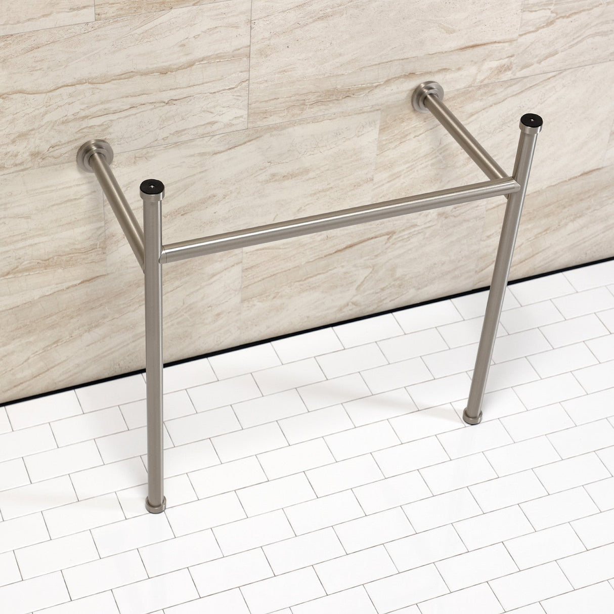 Hartford VPB28148 Stainless Steel Console Sink Legs, Brushed Nickel