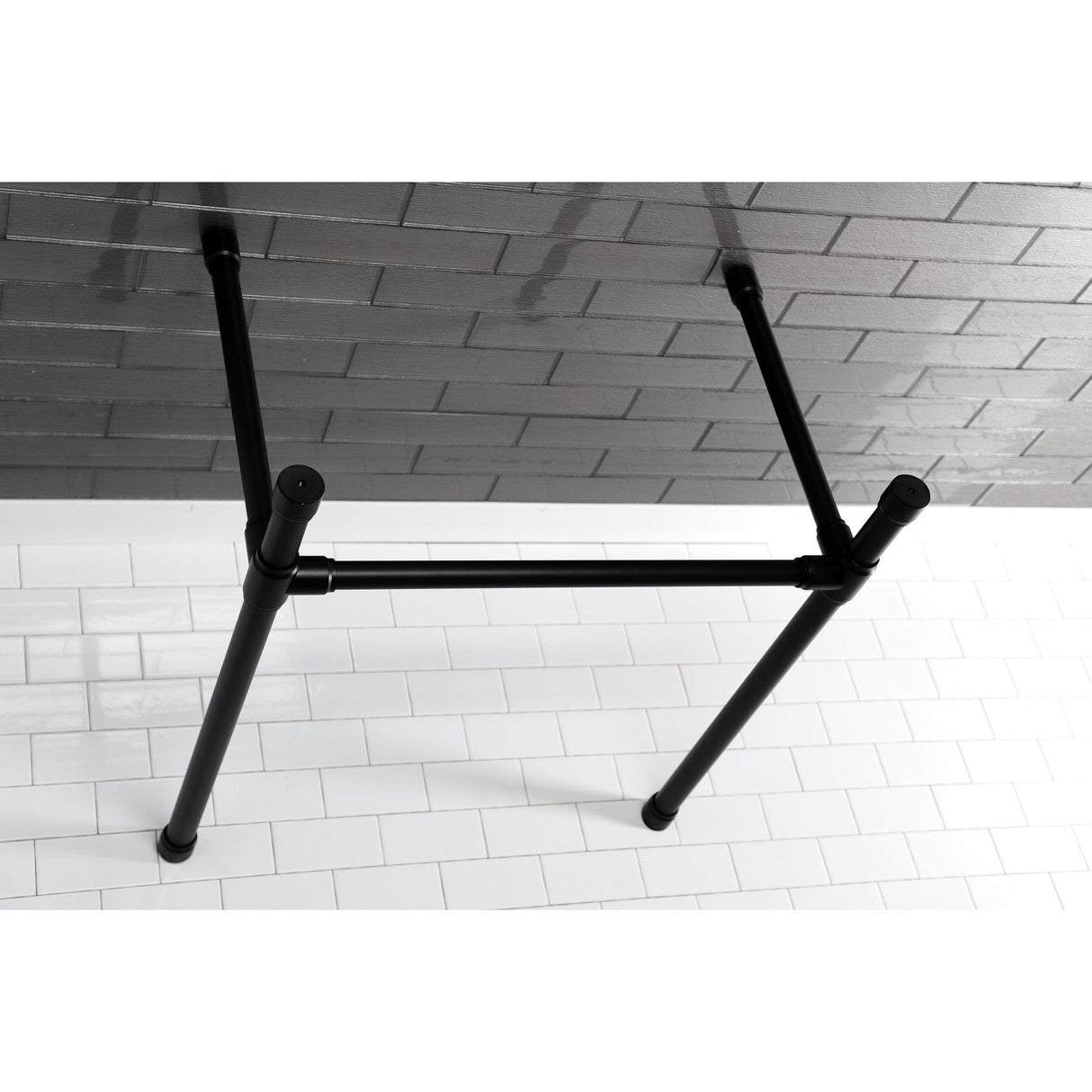 Dreyfuss VPB2818330 Stainless Steel Console Sink Legs, Matte Black