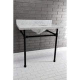 Dreyfuss VPB2818330 Stainless Steel Console Sink Legs, Matte Black