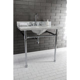 Dreyfuss VPB2818331 Stainless Steel Console Sink Legs, Polished Chrome